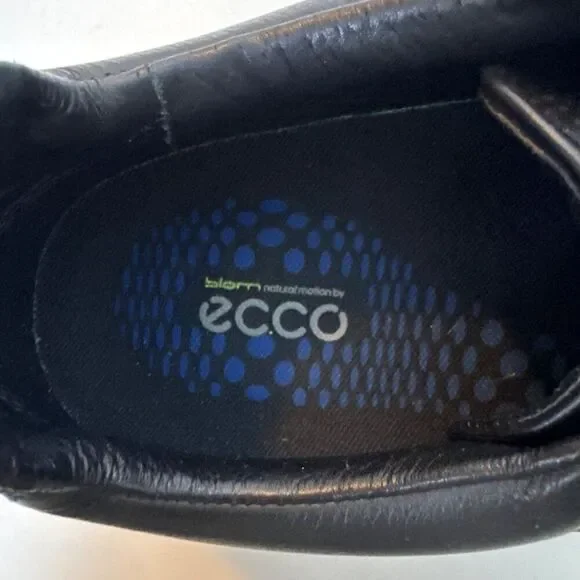 Ecco Mens BIOM Natural Motion Black Leather Sneakers Size 45